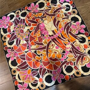 Bvlgari Vibrant Floral Silk Scarf